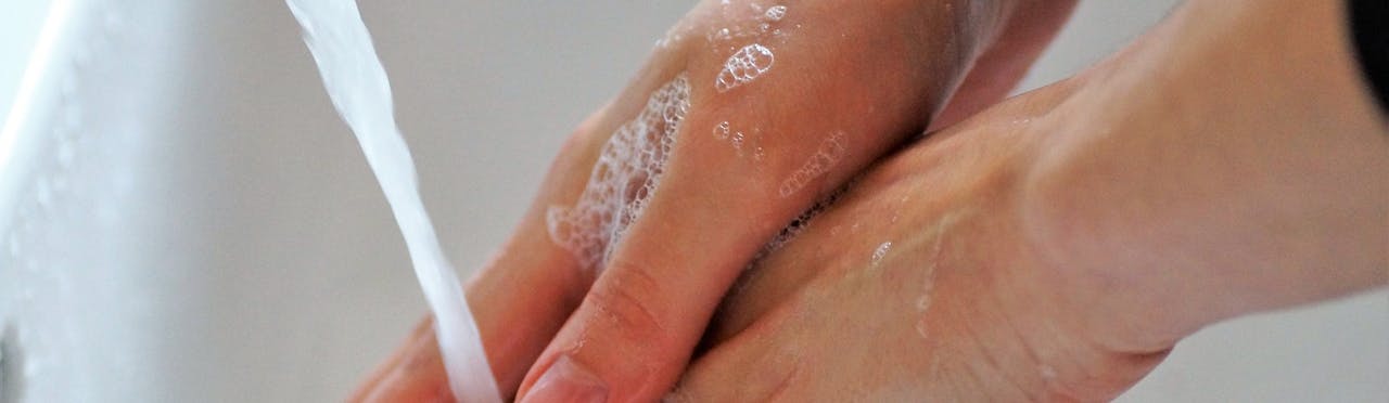 washing hands
