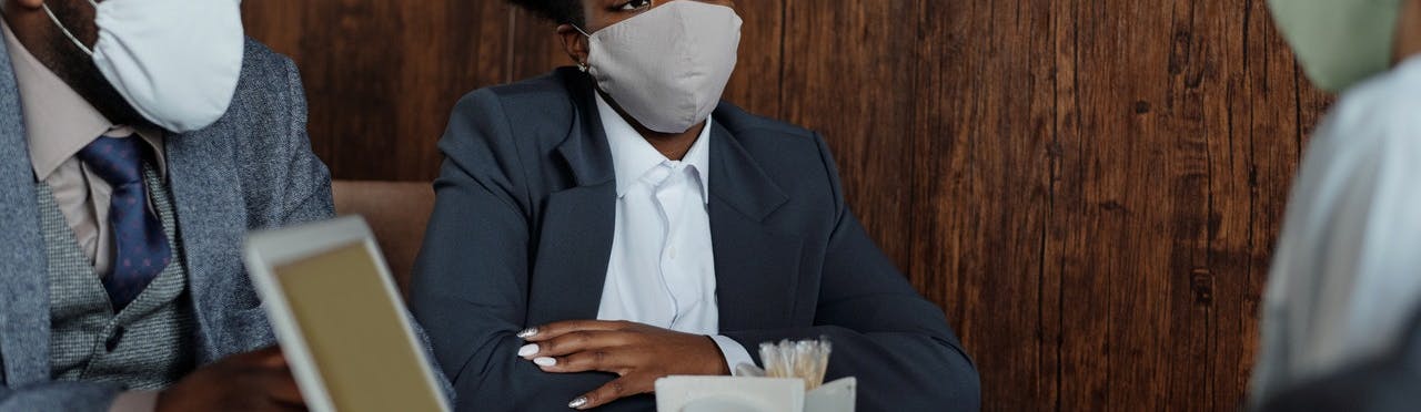 wearing a mask at work